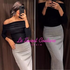 Zara Shiny Pencil Skirt ZW Collection